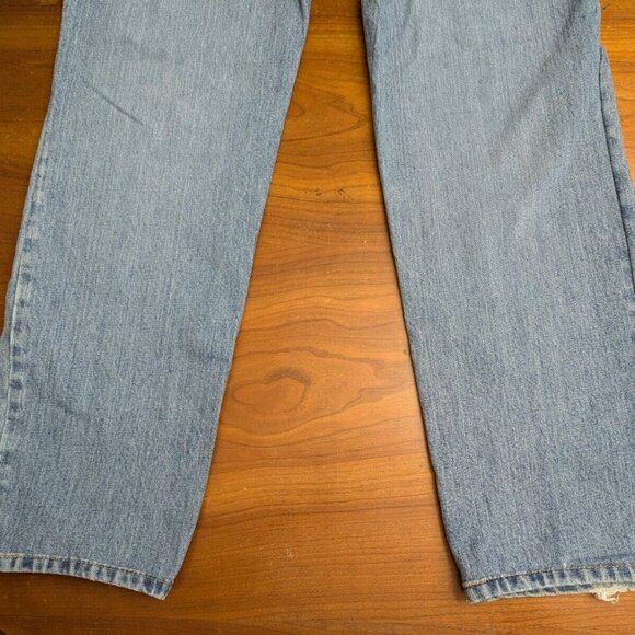 Cinch Black Label Jeans Mens 38x32 Blue Denim Light Wash Western Cowboy Loose - Picture 5 of 15